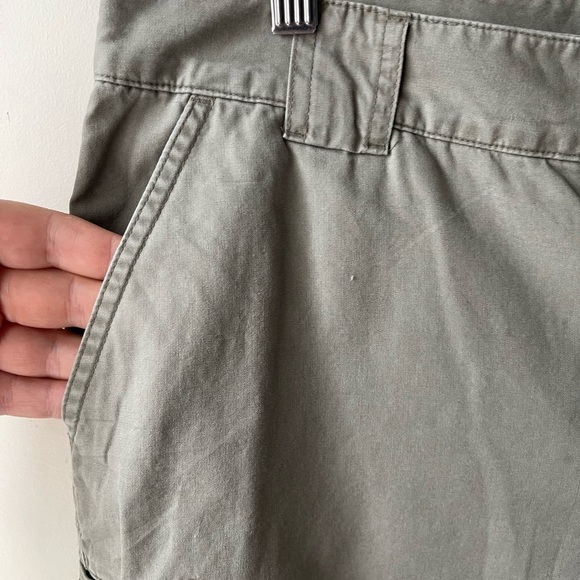 Columbia green khaki hiking cotton hiking shorts size 12 - Picture 4 of 11